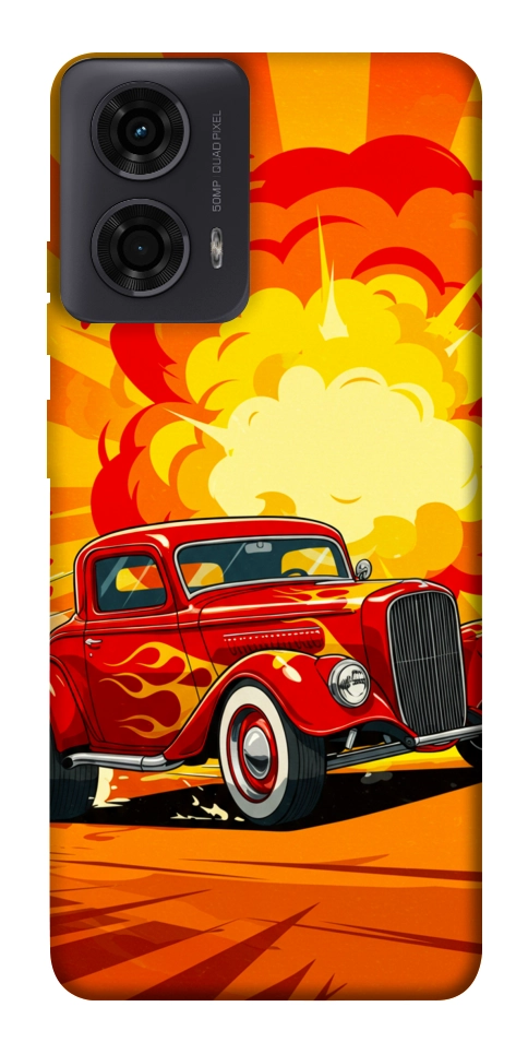 Чехол Retro comics car для Motorola Moto G24