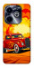 Чехол Retro comics car для Infinix Hot 40i