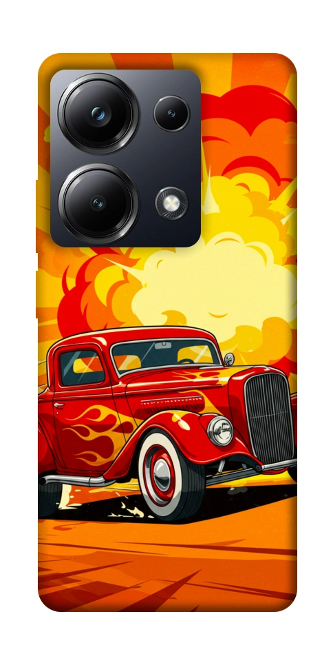 Чехол Retro comics car для Xiaomi Poco M6 Pro 4G