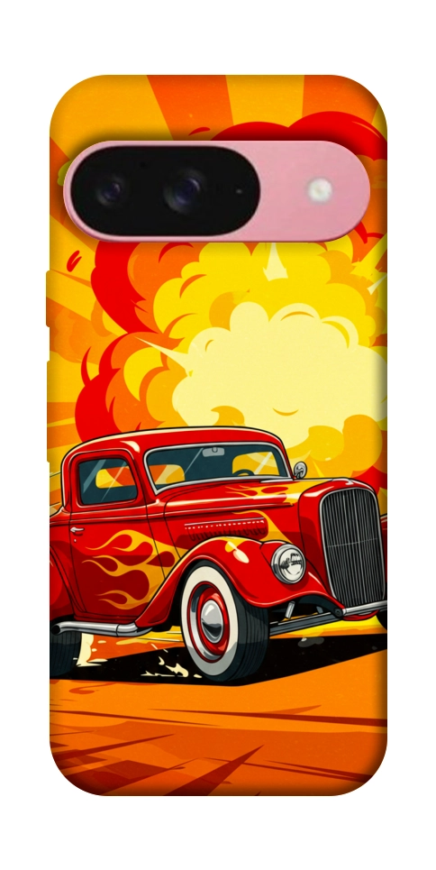 Чехол Retro comics car для Google Pixel 9