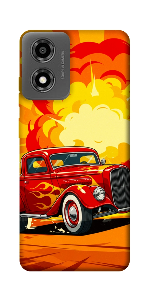 Чехол Retro comics car для Motorola Moto E14