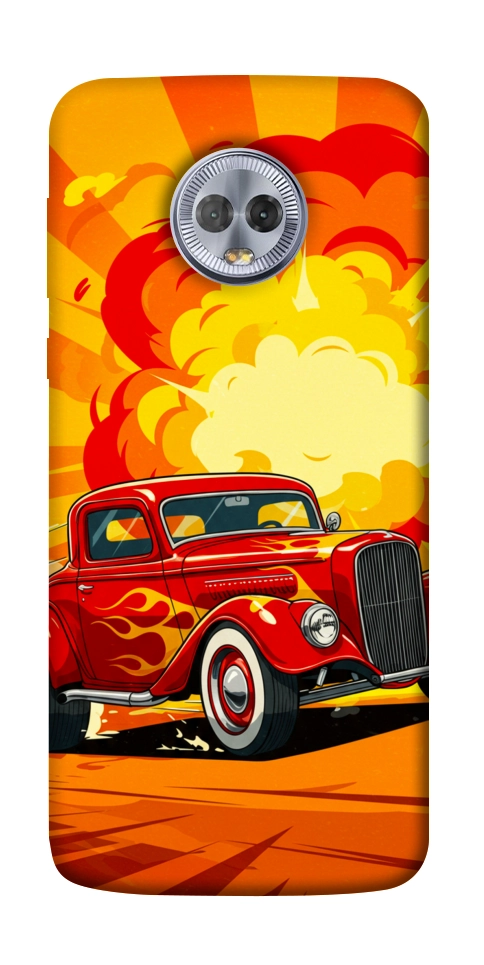 Чохол Retro comics car для Motorola Moto G6 Plus