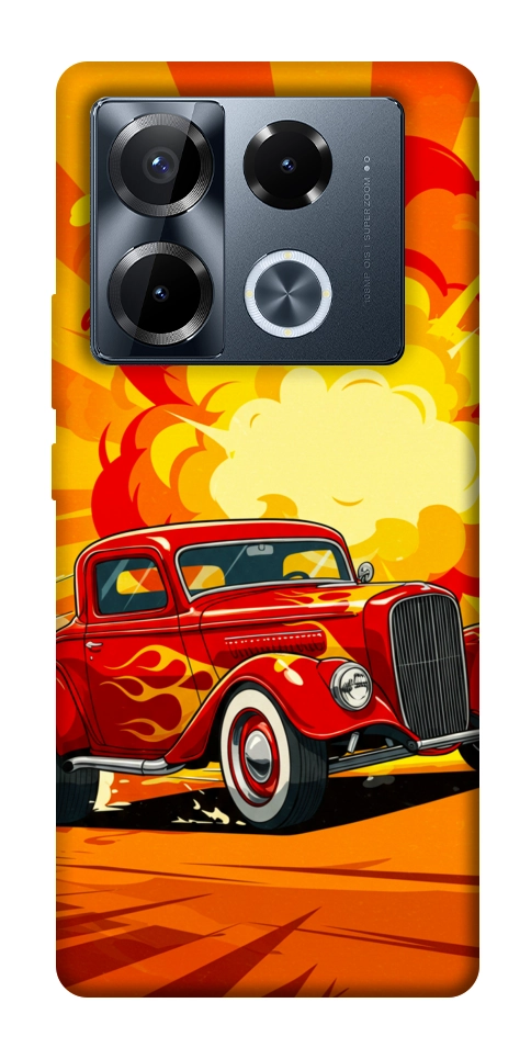 Чехол Retro comics car для Infinix Note 40 Pro 4G