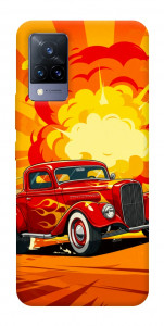 Чехол Retro comics car для Vivo V21