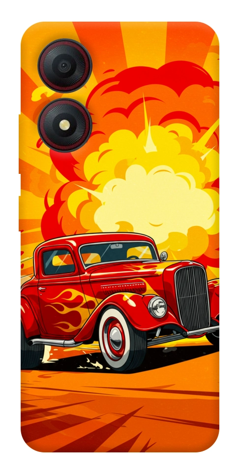 Чохол Retro comics car для ZTE Blade A34 4G