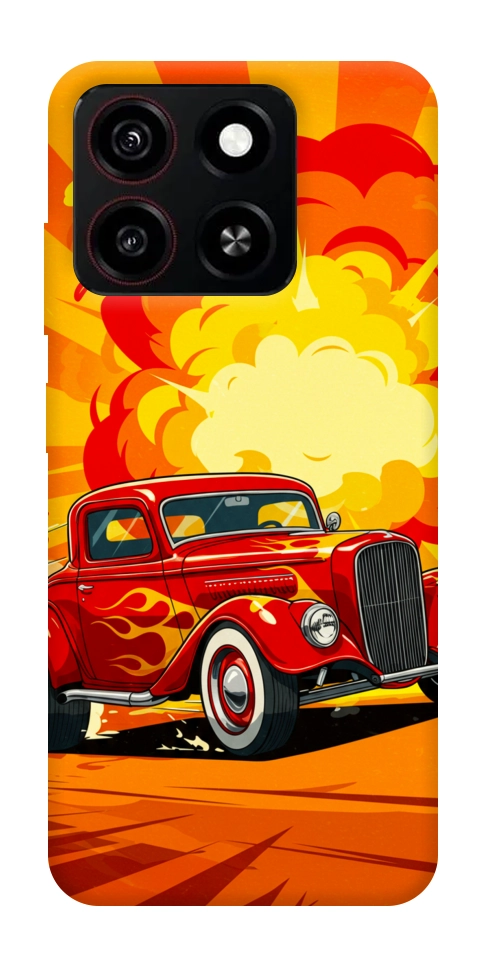 Чохол Retro comics car для ZTE Blade A35 4G