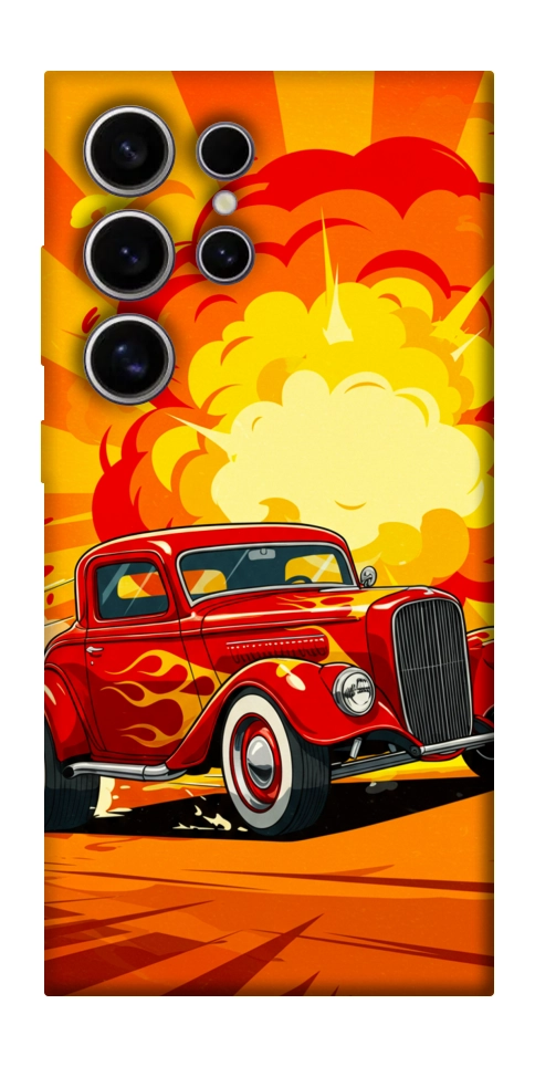 Чехол Retro comics car для Galaxy S25 Ultra