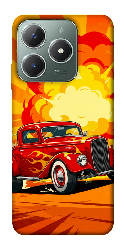 Чехол Retro comics car для Realme C61