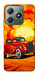 Чехол Retro comics car для Realme C61