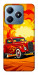 Чехол Retro comics car для Realme C63 4G