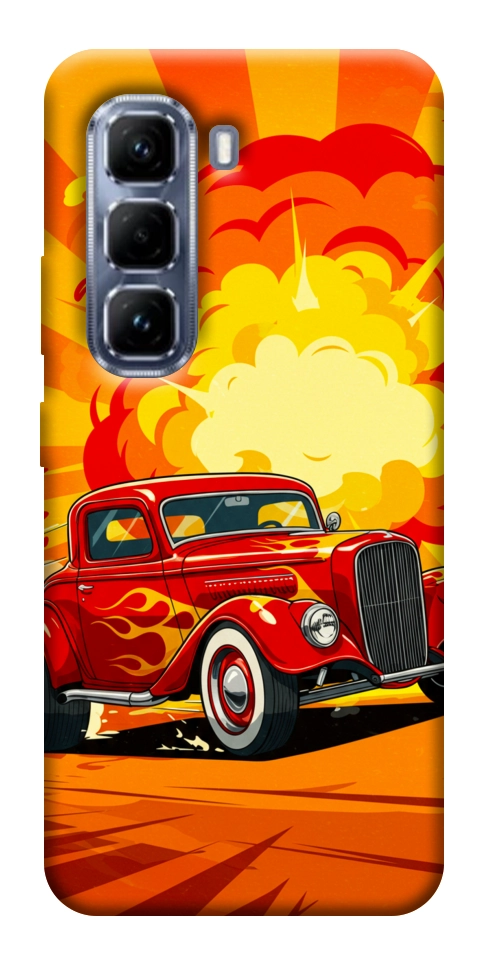 Чехол Retro comics car для Infinix Hot 50 Pro