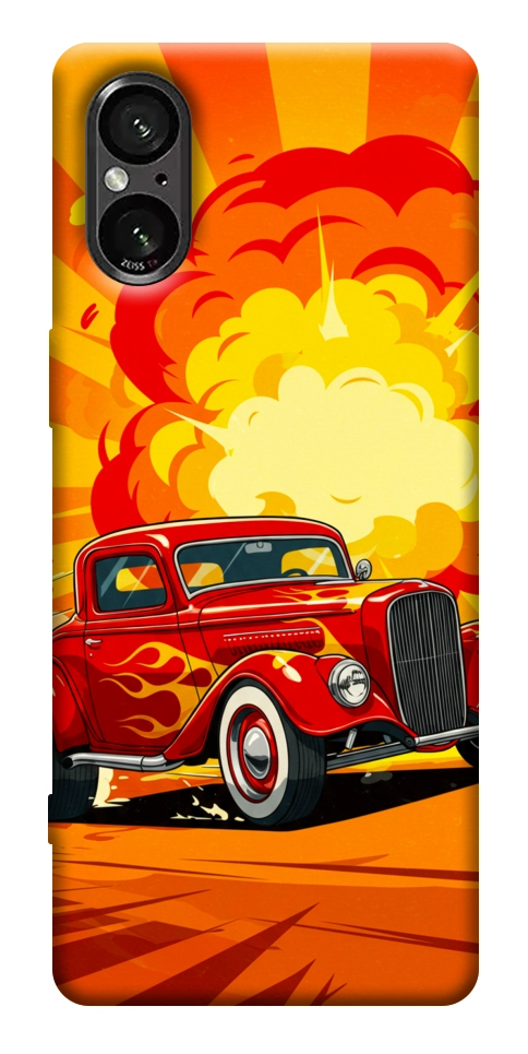 Чехол Retro comics car для Sony Xperia 5 V