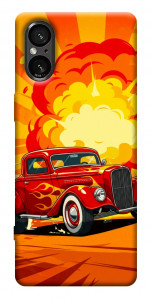 Чохол Retro comics car для Sony Xperia 5 V