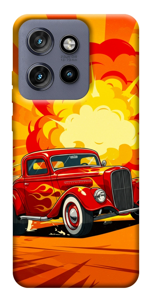 Чохол Retro comics car для Motorola Edge 50 Neo