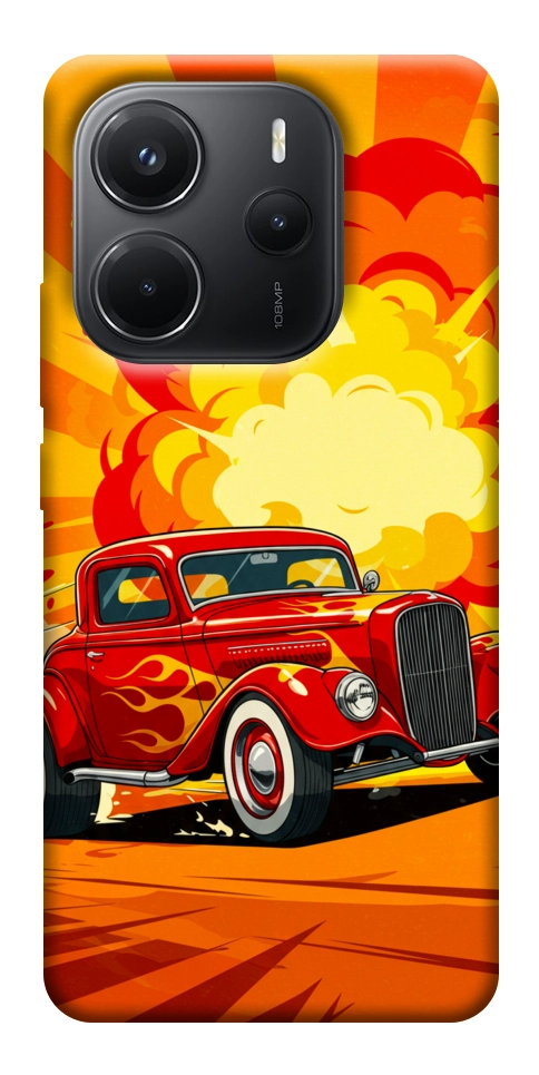 Чехол Retro comics car для Xiaomi Redmi Note 14 4G (Europe version)