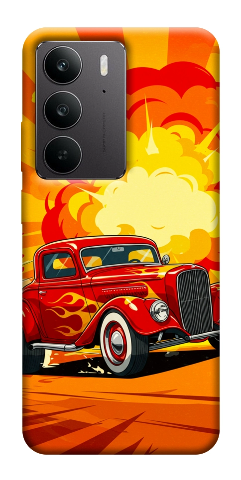Чехол Retro comics car для Realme C75