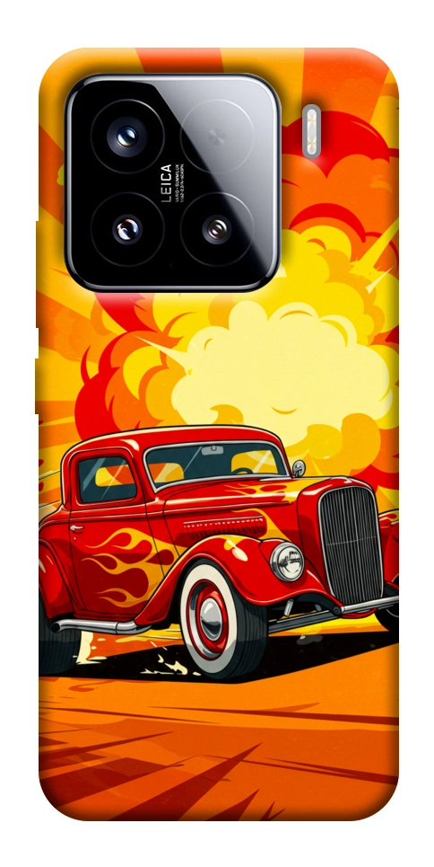 Чехол Retro comics car для Xiaomi 15
