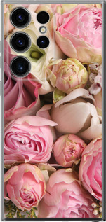 Чехол для Samsung Galaxy S24 Ultra Розы v2 (Розовый)