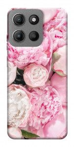 Чохол Pink peonies для Motorola Moto G15 4G