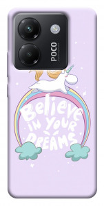 Чехол Believe in your dreams unicorn для Xiaomi Poco M7 Pro 5G