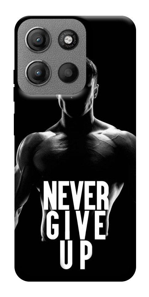 Чехол Never give up для Motorola Moto G15 4G