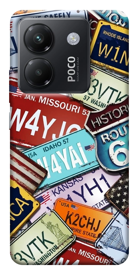 Чехол License plate для Xiaomi Poco M7 Pro 5G