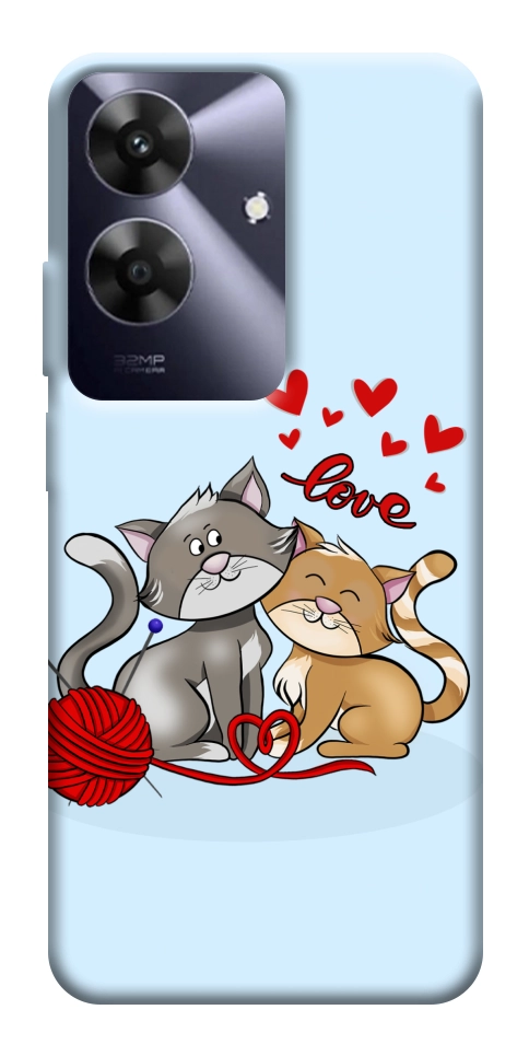 Чохол Два коти Love для Realme Note 60