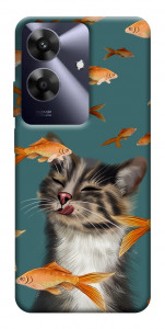 Чохол Cat with fish для Realme Note 60