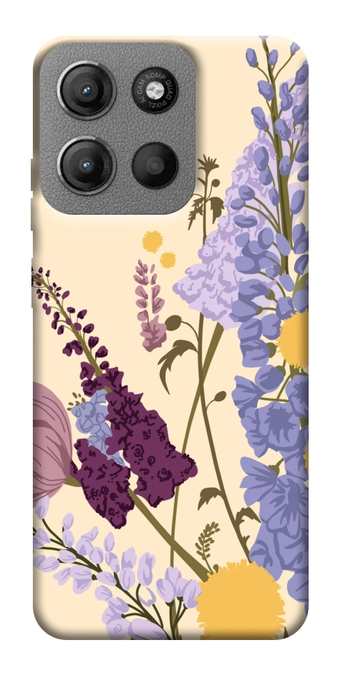 Чохол Flowers art для Motorola Moto G15 4G