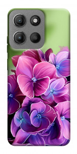 Чехол Кружевная гортензия для Motorola Moto G15 4G