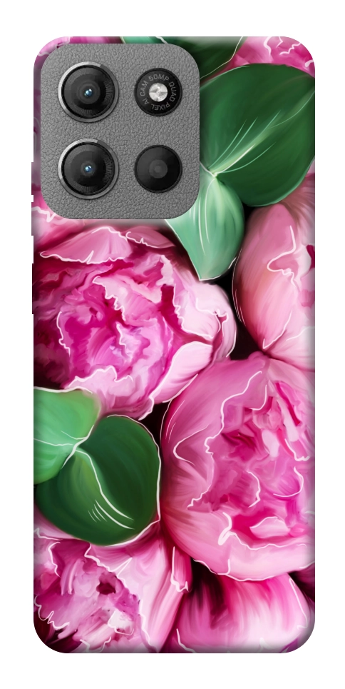 Чехол Пахучие пионы для Motorola Moto G15 4G