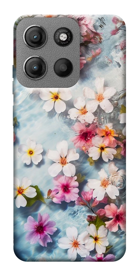Чехол Floating flowers для Motorola Moto G15 4G