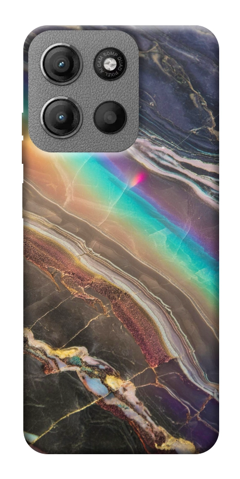 Чехол Радужный мрамор для Motorola Moto G15 4G