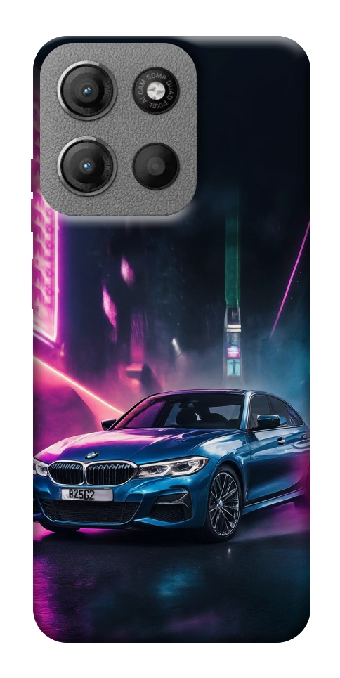 Чехол Неоновое BMW для Motorola Moto G15 4G
