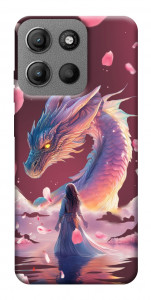 Чехол Girl and dragon для Motorola Moto G15 4G