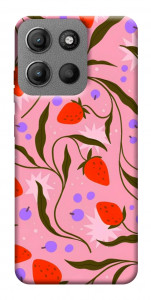 Чехол Strawberry pink для Motorola Moto G15 4G