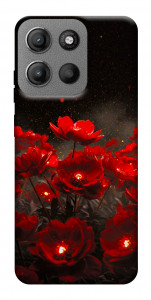 Чехол Burning flowers для Motorola Moto G15 4G