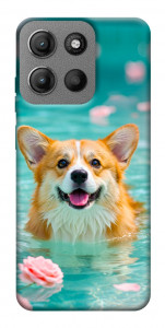 Чехол Swimming corgi для Motorola Moto G15 4G