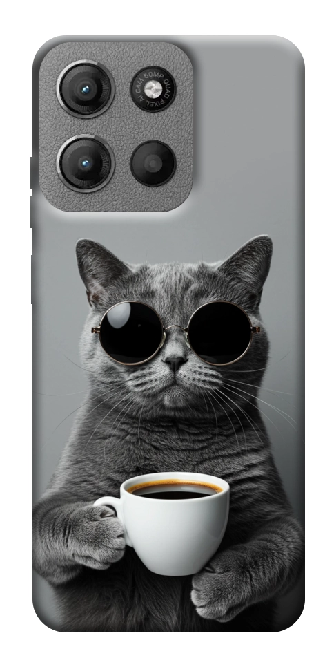 Чехол Grey cat coffee для Motorola Moto G15 4G