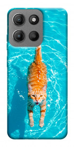 Чехол Cat swimming для Motorola Moto G15 4G