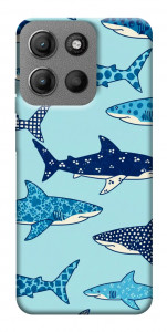 Чехол Shark pattern для Motorola Moto G15 4G