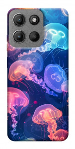 Чехол Neon jellyfishes для Motorola Moto G15 4G