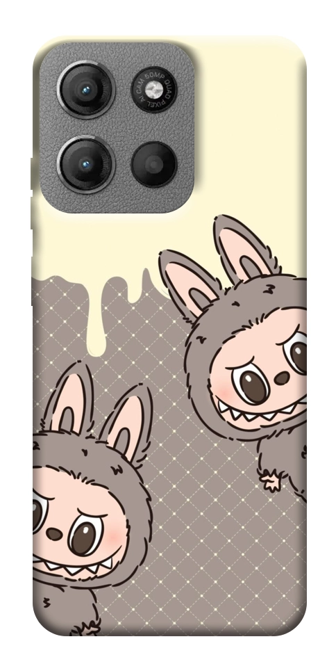 Чехол Labubu twins для Motorola Moto G15 4G
