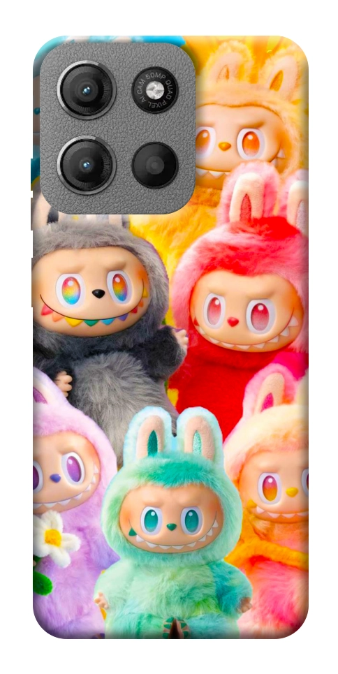 Чехол Rainbow labubu для Motorola Moto G15 4G