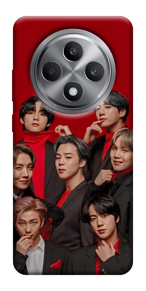 Чехол BTS in red для Oppo Reno 12 F 4G