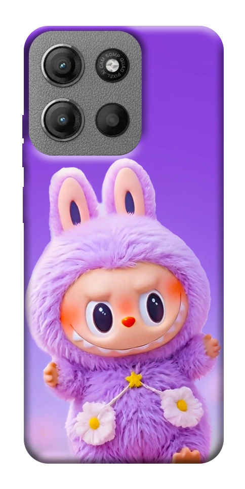 Чехол Labubu purple для Motorola Moto G15 4G