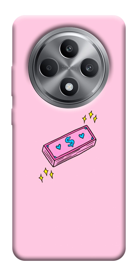 Чехол Simple pink money для Oppo Reno 12 F 4G