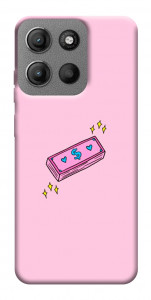 Чехол Simple pink money для Motorola Moto G15 4G