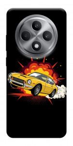 Чохол Retro comics car black для Oppo Reno 12 F 4G