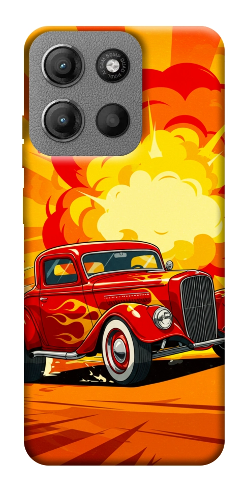 Чехол Retro comics car для Motorola Moto G15 4G